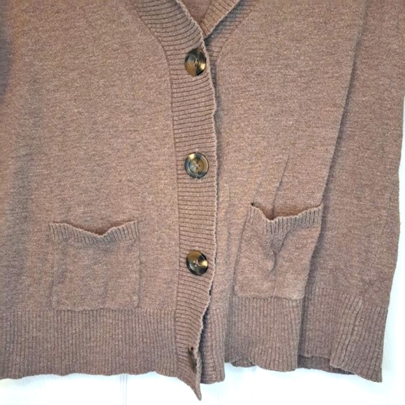 Mossimo Brown Shawl Collar Button Down Sweater Plus Size XXL - Picture 5 of 7